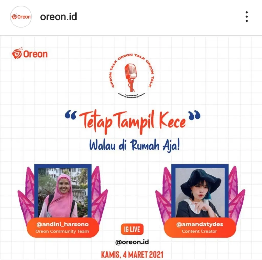 Amanda Desty as a Content Creator (IG Live - Oreon)