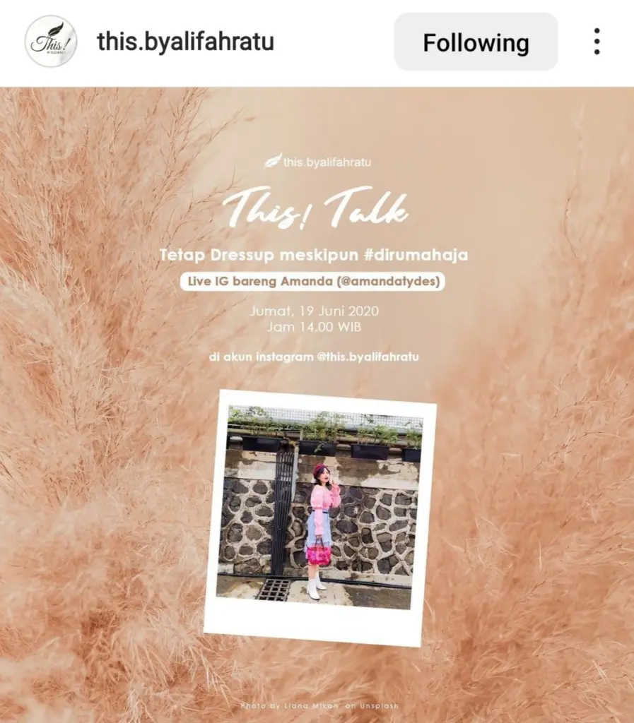 Amanda Desty as a Fashion Content Creator (IG Live with brand THIS!)
