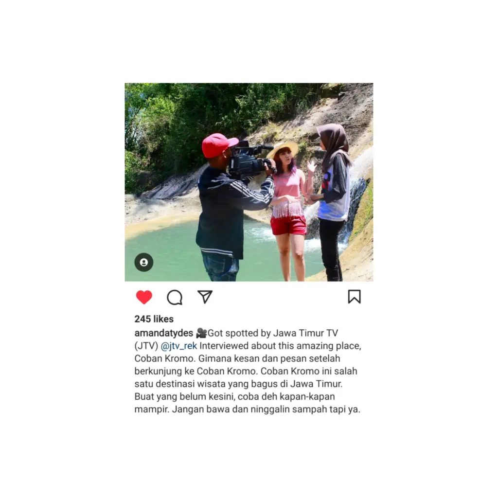 Amanda Desty as a Traveler (Pesona Wisata - Jawa Timur TV)