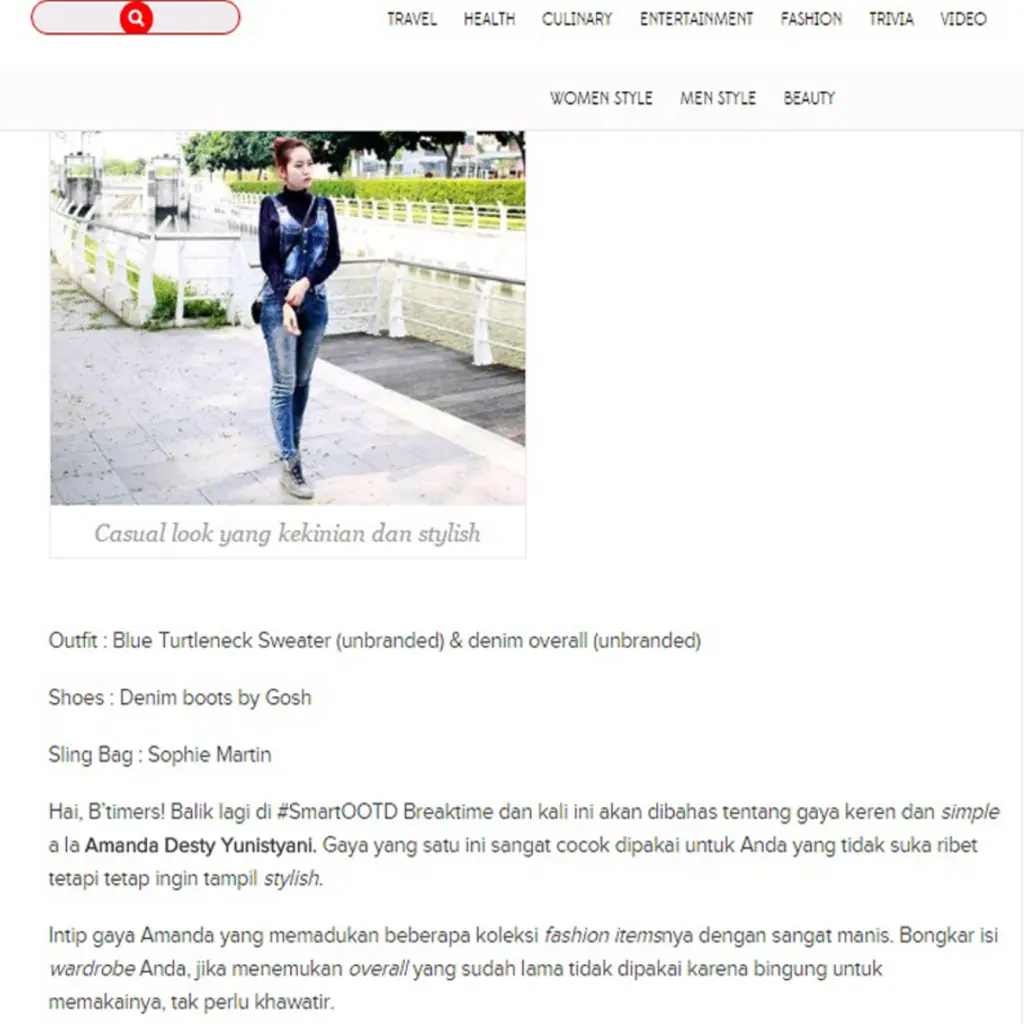 Amanda Desty as Fashion Enthusiast - breaktime.co.id 